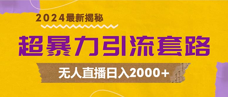 （12800期）超暴力引流套路，无人直播日入2000+-个人设计资料分享