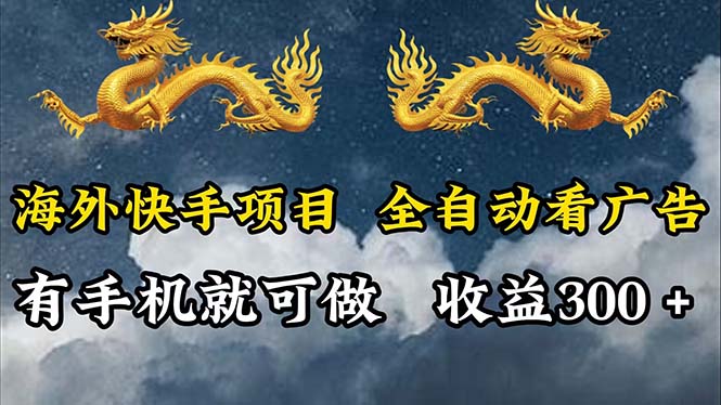 （12175期）海外快手项目，利用工具全自动看广告，每天轻松 300+-个人设计资料分享