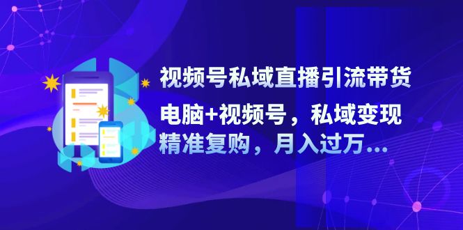 （12249期）视频号私域直播引流带货：电脑+视频号，私域变现，精准复购，月入过万…-个人设计资料分享