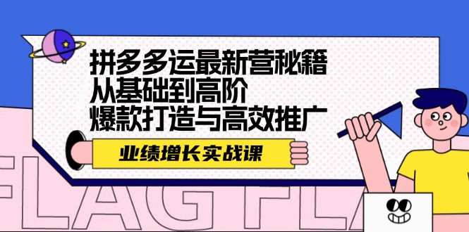 （12260期）拼多多运最新营秘籍：业绩 增长实战课，从基础到高阶，爆款打造与高效推广-个人设计资料分享