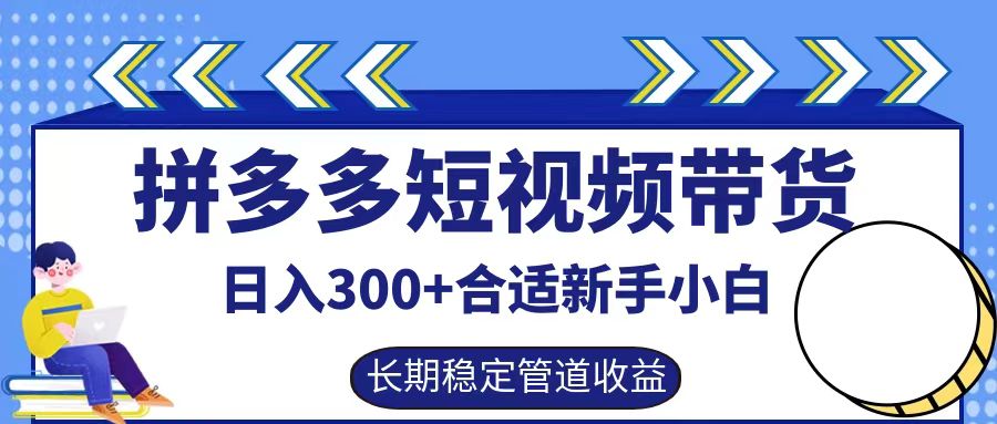 拼多多短视频带货日入300+，实操账户展示看就能学会-个人设计资料分享