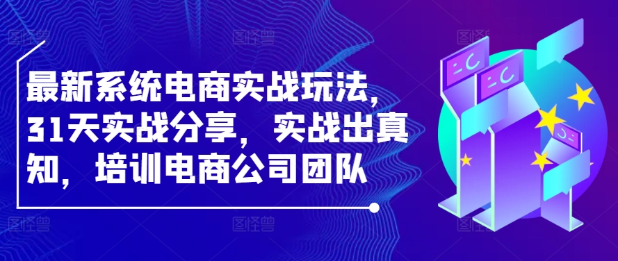 最新系统电商实战玩法，31天实战分享，实战出真知，培训电商公司团队-个人设计资料分享