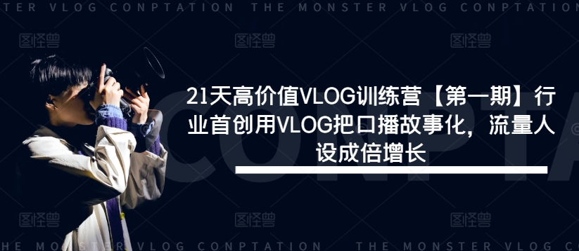 21天高价值VLOG训练营【第一期】行业首创用VLOG把口播故事化，流量人设成倍增长-个人设计资料分享