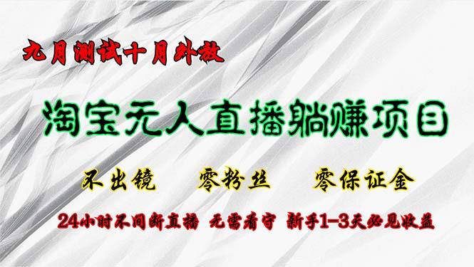 （12862期）淘宝无人直播最新玩法，九月测试十月外放，不出镜零粉丝零保证金，24小…-个人设计资料分享