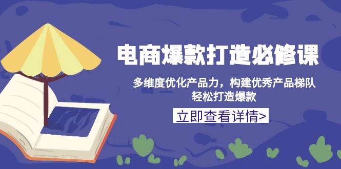 （13689期）电商爆款打造必修课：多维度优化产品力，构建优秀产品梯队，轻松打造爆款-个人设计资料分享